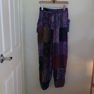 NWT Advance Apparels Multicolor Patchwork Joggers